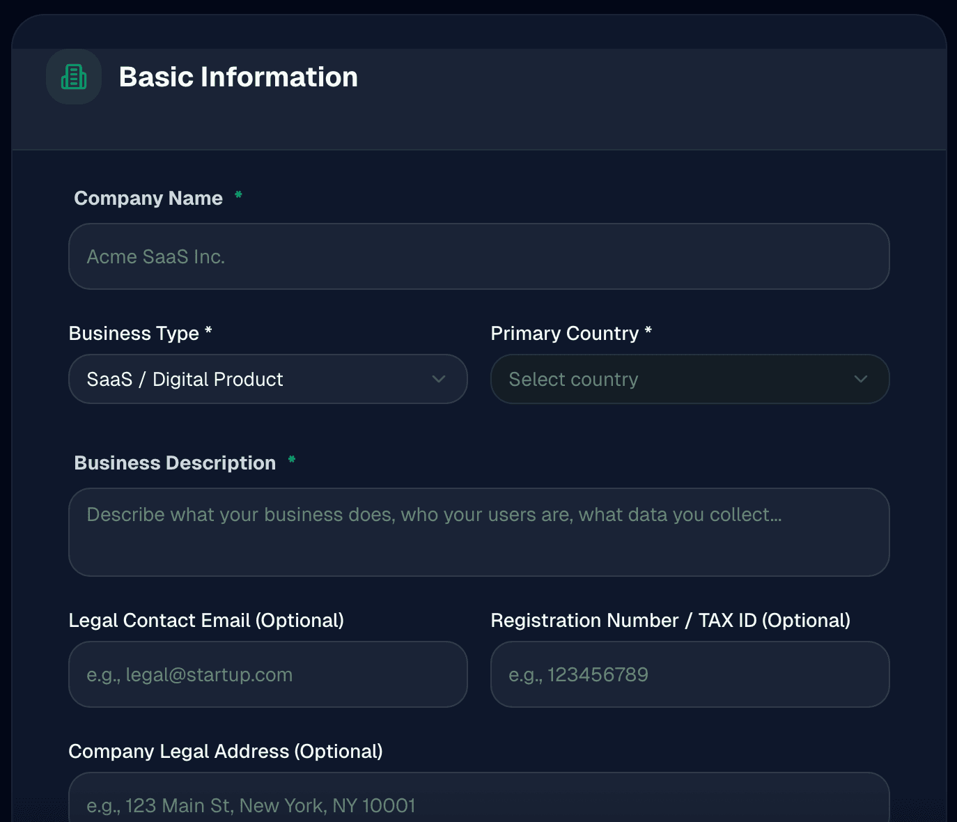 ComplyStack New Business