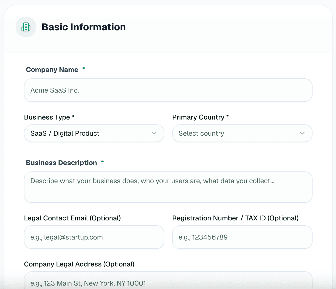 ComplyStack New Business